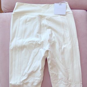 Meshki White Panelled Leggings